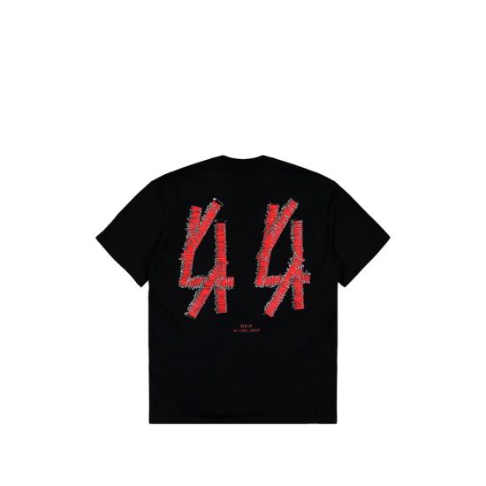 26SS 44레이블 탑 B0030556 FA706 P792 BLACK RED - 44 LABEL