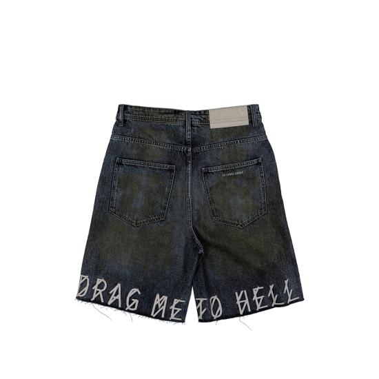 26SS 44레이블 데님 숏팬츠 B0030659 FA685 P786 BLACK - 44 LABEL