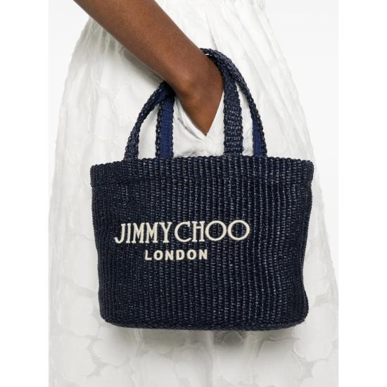 26SS 지미추 토트백 BEACH TOTE E W MINI J MAECR BLUE - JIMMY CHOO