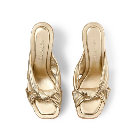 26SS 지미추 샌들 AVENUE WEDGE 110 MNA GOLD - JIMMY CHOO