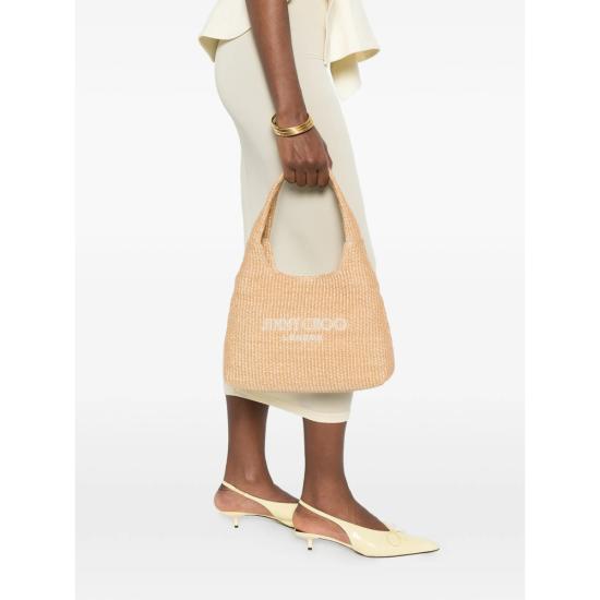 26SS 지미추 숄더백 BEACH DMND HOBO M JYN NALAT NEUTRALS - JIMMY CHOO
