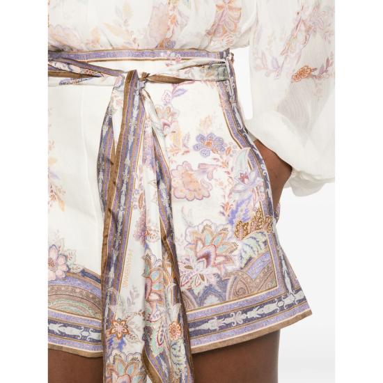 26SS 짐머만 숏팬츠 5214AS261 CRBLU NEUTRALS PURPLE - ZIMMERMANN