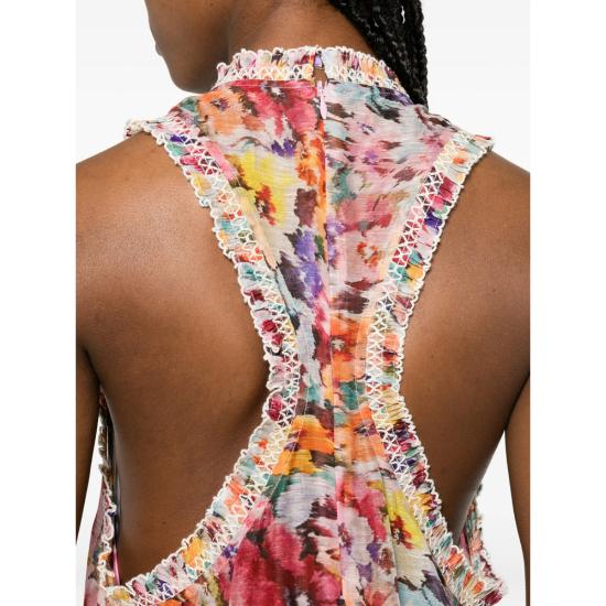 26SS 짐머만 롱 원피스 7448DS261 MUFLO WHITE - ZIMMERMANN