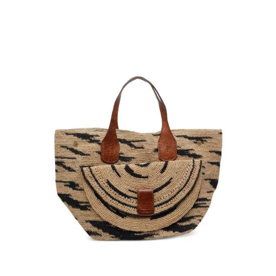 26SS 이벨리브 토트백 LAZA II ZEBRA NEUTRALS BLACK