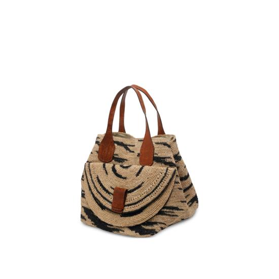 26SS 이벨리브 토트백 LAZA II ZEBRA NEUTRALS BLACK - IBELIV