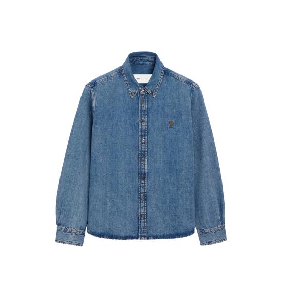 26SS 아미 데님 셔츠 USH786 DE0056 480 BLUE - AMI