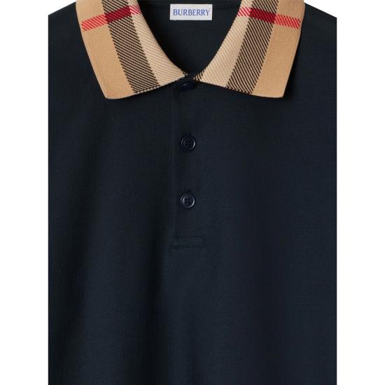 25FW 버버리 코튼 폴로셔츠 8098813 CODY LS B3590 BLUE - BURBERRY
