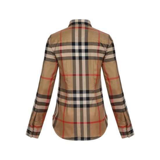 25FW 버버리 슬림핏 체크 코튼 셔츠 8111856 LAPWING A7028 NEUTRALS - BURBERRY