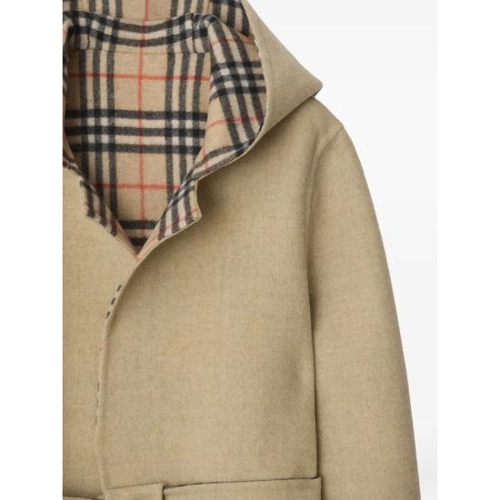 25FW 버버리 리버시블 울 후드 랩 코트 8113069 HAMPSHIRE B9368 NEUTRALS - BURBERRY