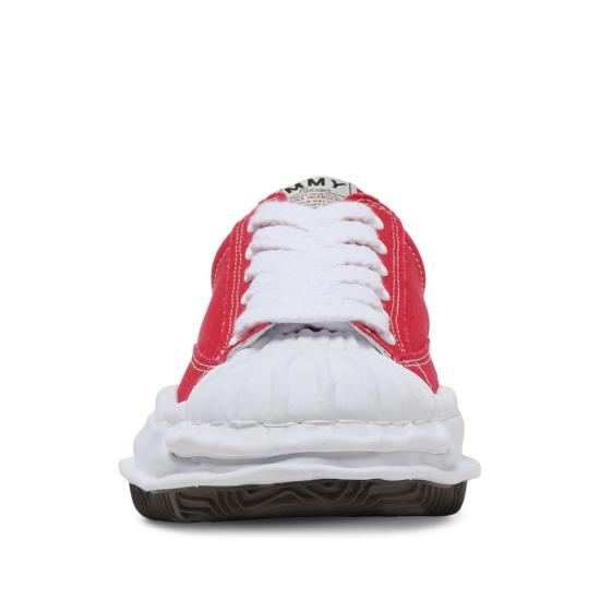 26SS 메종 미하라 야스히로 블레이키 OG 솔 캔버스 로우탑 스니커즈 A08FW735 RED - MAISON MIHARA YASUHIRO