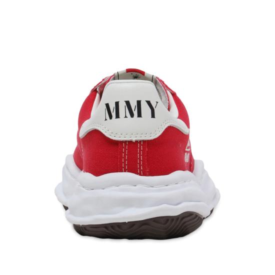 26SS 메종 미하라 야스히로 블레이키 OG 솔 캔버스 로우탑 스니커즈 A08FW735 RED - MAISON MIHARA YASUHIRO