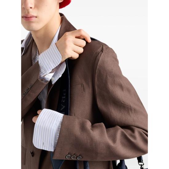 25FW 프라다 자르디니에르 엑스트라 라지 코튼 캔버스 토트백 2VG131 2CYA F0216 BLUE - PRADA