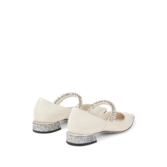 26SS 지미추 플랫 슈즈 BING PUMP FLAT NXJ LATSI WHITE - JIMMY CHOO