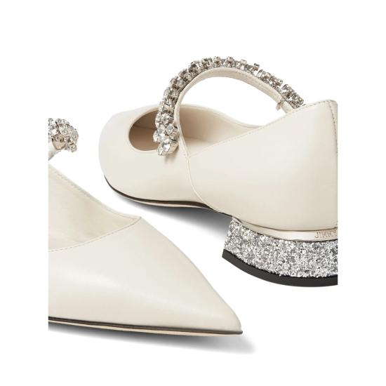 26SS 지미추 플랫 슈즈 BING PUMP FLAT NXJ LATSI WHITE - JIMMY CHOO