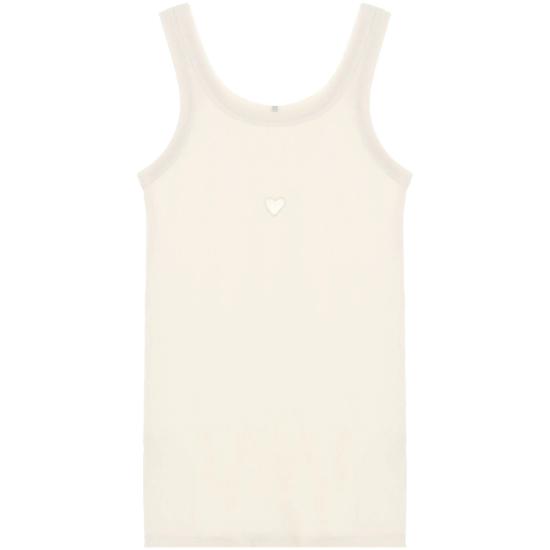 26SS 베이스레인지 민소매 티셔츠 TOHT RB HEART UNDYE WHITE