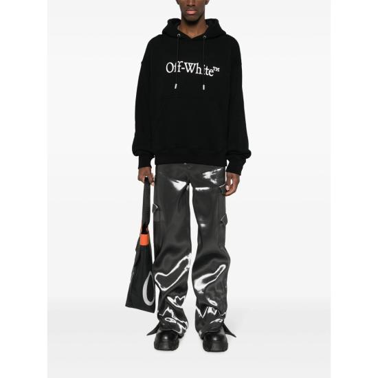 26SS 오프화이트 빅 부키시 스케이트 후드 티셔츠셔츠 OMBB085C99FL E012 1001 BLACK - OFF WHITE