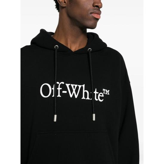 26SS 오프화이트 빅 부키시 스케이트 후드 티셔츠셔츠 OMBB085C99FL E012 1001 BLACK - OFF WHITE