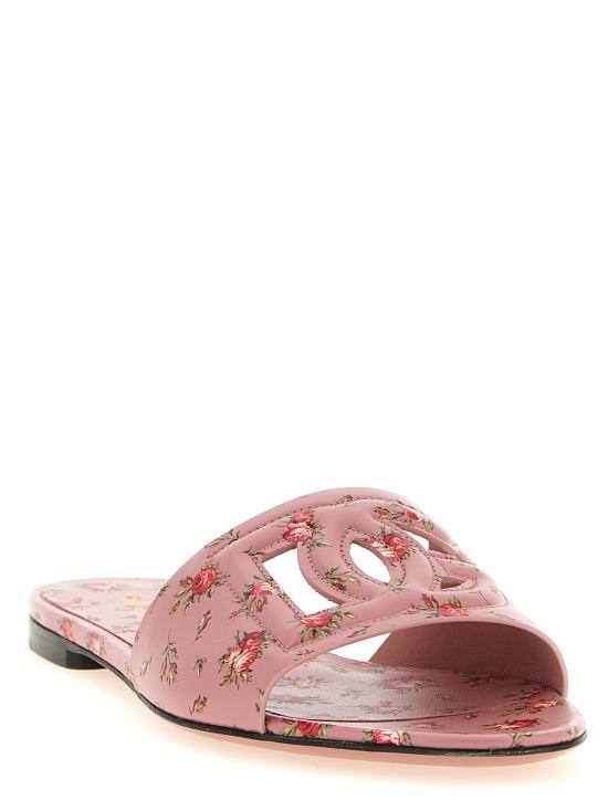 26SS 돌체앤가바나 카프스킨 플랫 슬리퍼 CQ0436AZ046HF5XJ Pink - DOLCE & GABBANA
