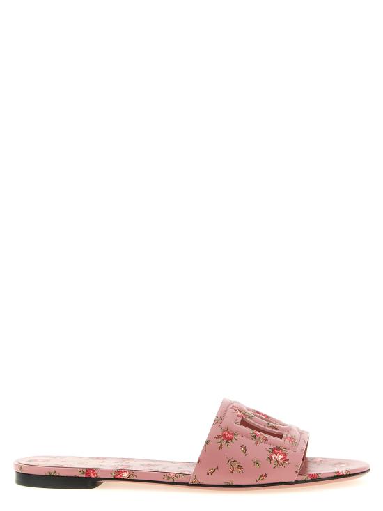 26SS 돌체앤가바나 카프스킨 플랫 슬리퍼 CQ0436AZ046HF5XJ Pink