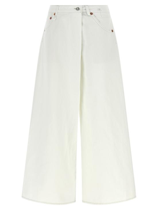 26SS 알13 데님 팬츠 R13WD219D451BWORNWHITETWILL White