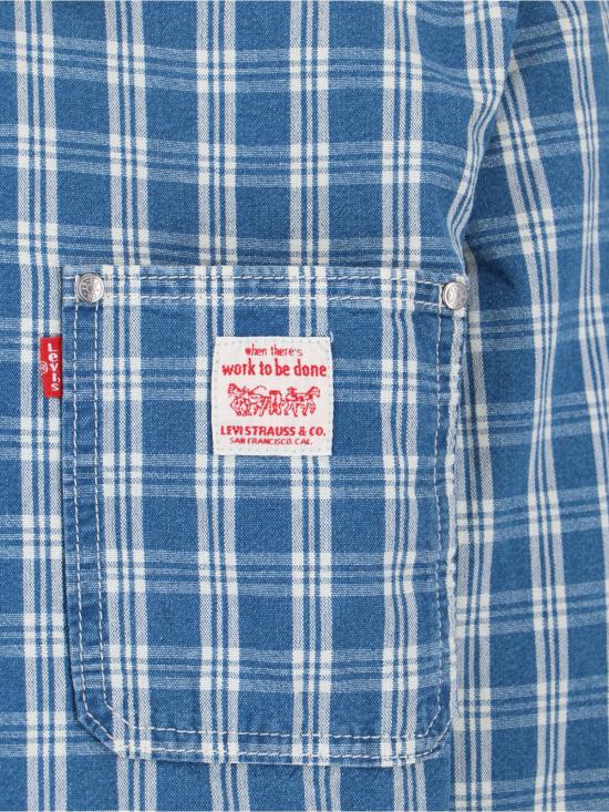 26SS 리바이스 자켓 A4820 0027 SUMMER CHECK TRUCKER Blue - LEVI'S