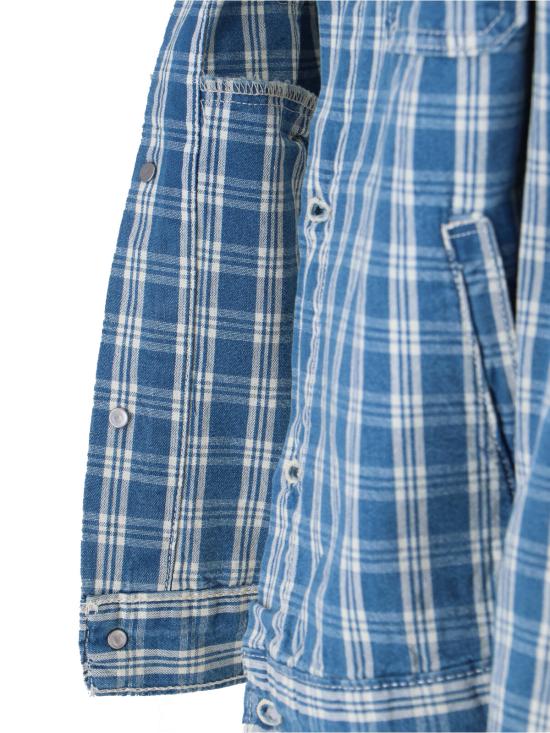 26SS 리바이스 자켓 A4820 0027 SUMMER CHECK TRUCKER Blue - LEVI'S