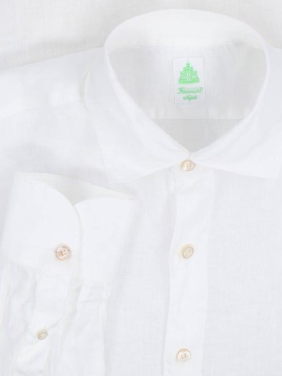 26SS 피나모레 셔츠 C0649 GAETA LUIGI 01 White - FINAMORE