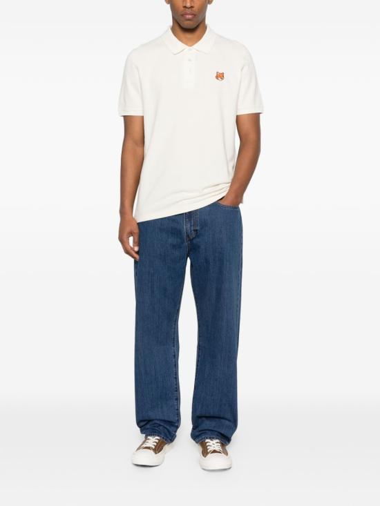 26SS 메종키츠네 폭스 헤드 레귤러 폴로 티셔츠 PM00209KP0002 0063 Beige - MAISON KITSUNE