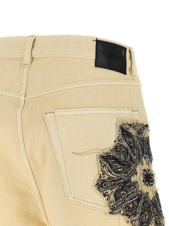 26SS 알13 숏팬츠 R13WD191D446BECRUBANDANAAPPLIQUE Beige - R13