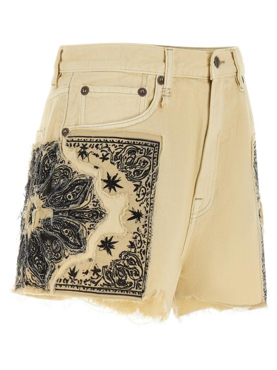 26SS 알13 숏팬츠 R13WD191D446BECRUBANDANAAPPLIQUE Beige - R13