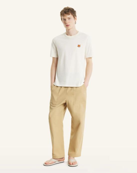 26SS 메종키츠네 폭스 헤드 레귤러 티셔츠 PM00107KJ7026 0063 Beige - MAISON KITSUNE
