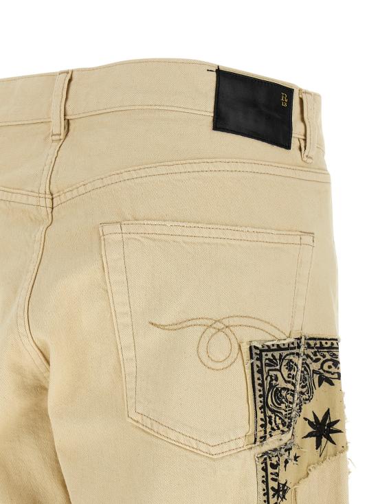 26SS 알13 데님 팬츠 R13WD211D495BECRUBANDANAAPPLIQUE Beige - R13
