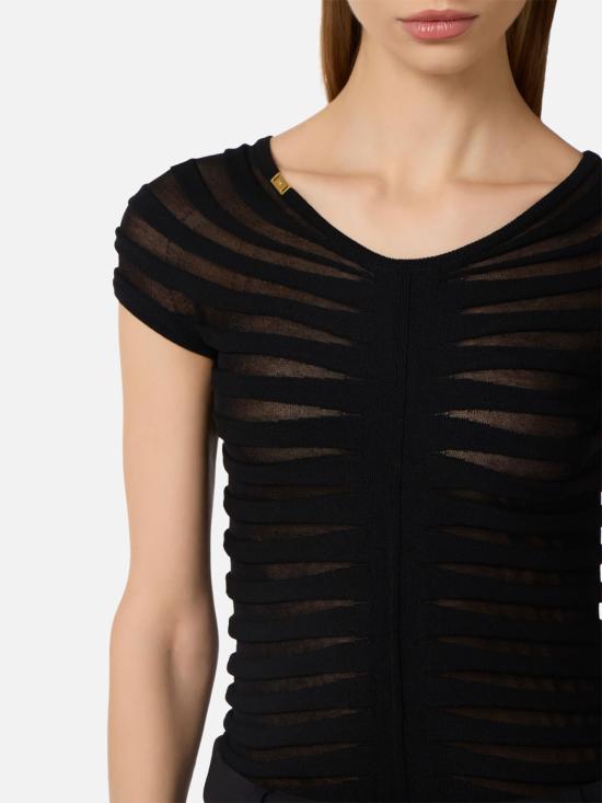 26SS 엘리자베타프랜치 탑 MK06T62E2 110 NERO - ELISABETTA FRANCHI