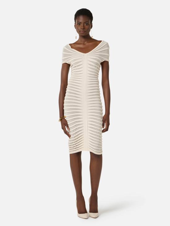 26SS 엘리자베타프랜치 미디 원피스 AM26T62E2 193 BURRO - ELISABETTA FRANCHI