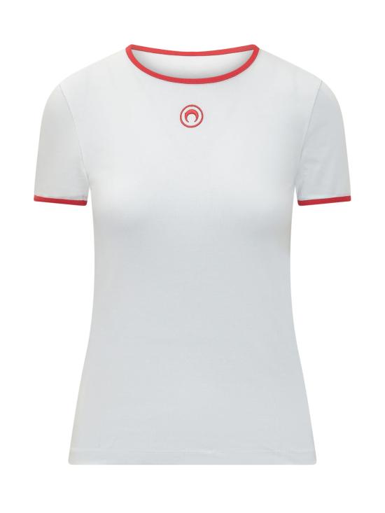 26SS 마린세르 반팔 티셔츠 UTT014ACJER0008 WH17 WHITE RED