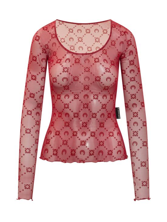 26SS 마린세르 긴팔 티셔츠 WTS018ACJER0005 RD11 RIBBON RED