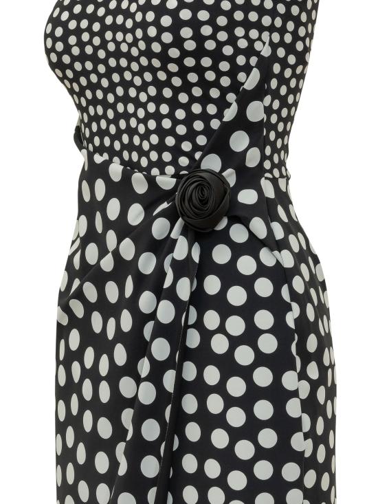 26SS 키아라보니 미디 원피스 ABGEKANSJERCFST STT742 BETTE SMALL BLACK BETTE BIG BLACK - CHIARA BONI