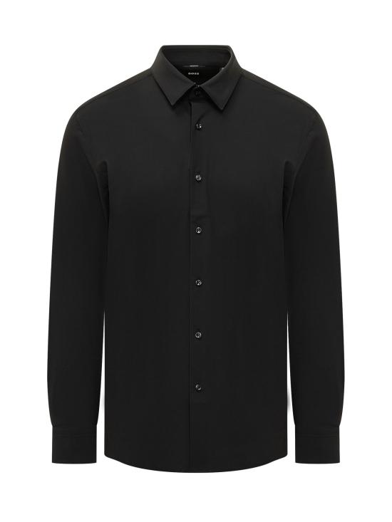 26SS 보스 긴팔 셔츠 50555747 001 BLACK