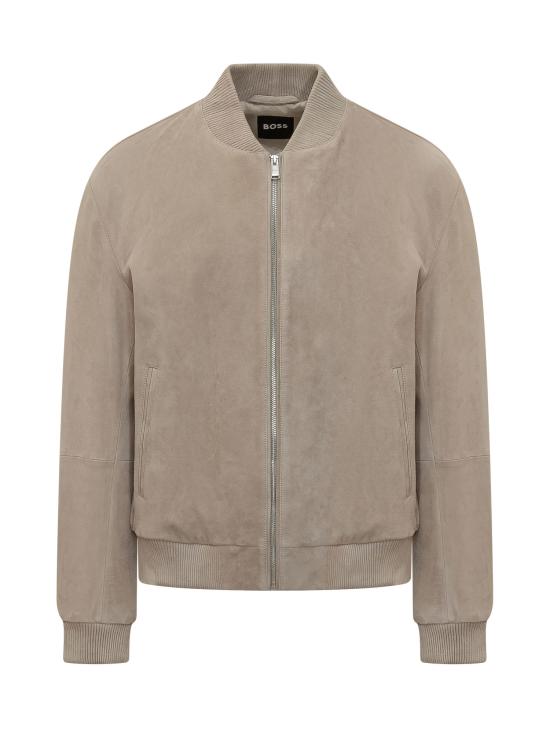 26SS 보스 가죽 자켓 50543213 286 OPEN BEIGE