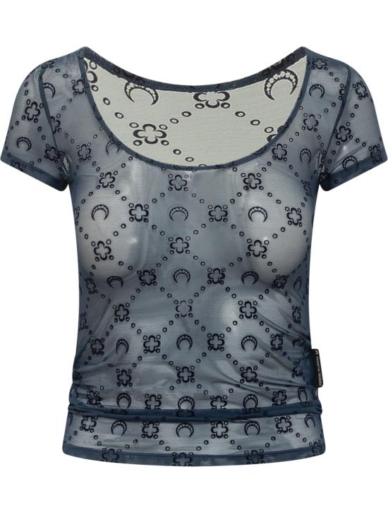 26SS 마린세르 반팔 티셔츠 WTO389ACJER0005 BL90 NAVY