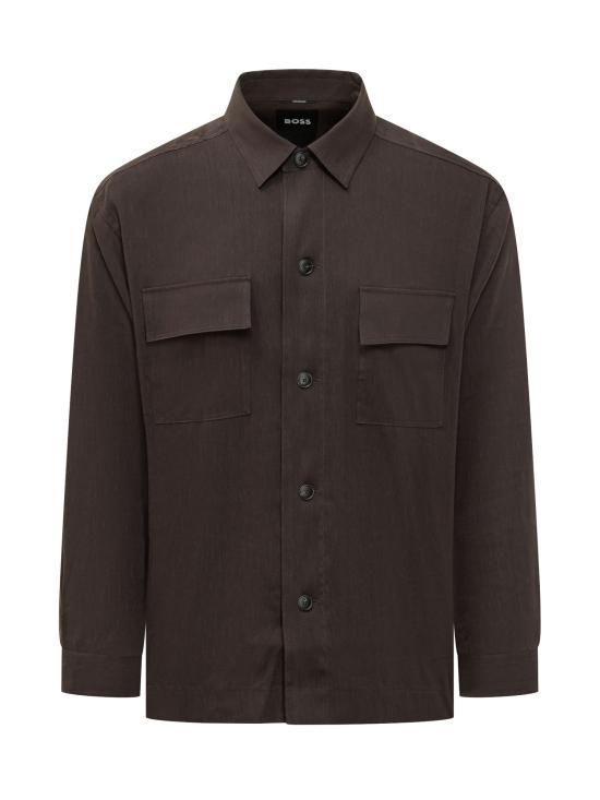 26SS 보스 긴팔 셔츠 50561419 207 DARK BROWN