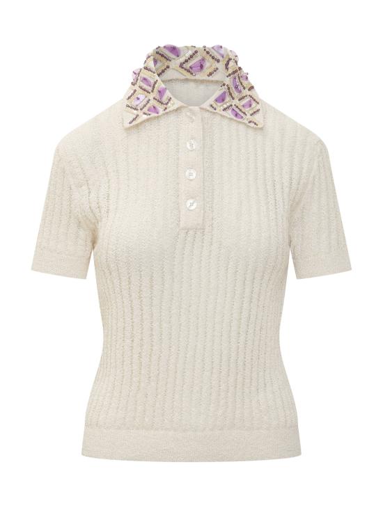 26SS 데 펨메스 폴로 티셔츠 D744KS D0201 VANILLA