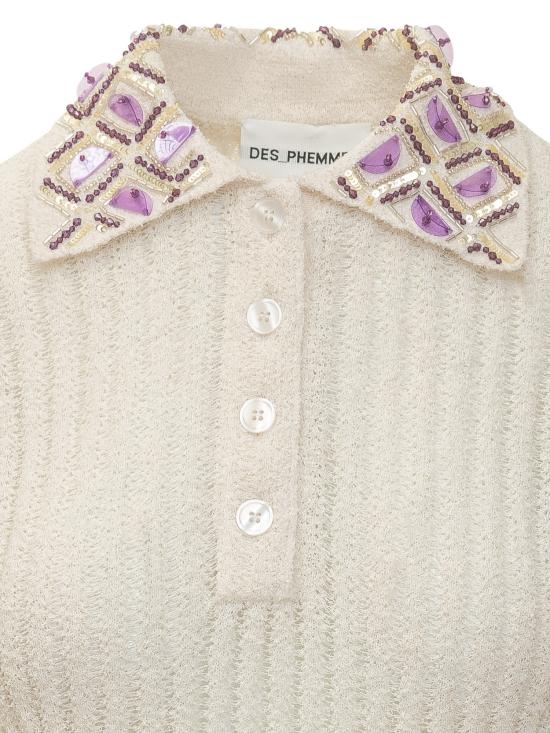 26SS 데 펨메스 폴로 티셔츠 D744KS D0201 VANILLA - DES PHEMMES