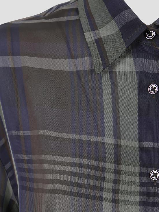 26SS 더프랭키샵 셔츠 CHFS21514888 NAVY TARTAN - THE FRANKIE SHOP