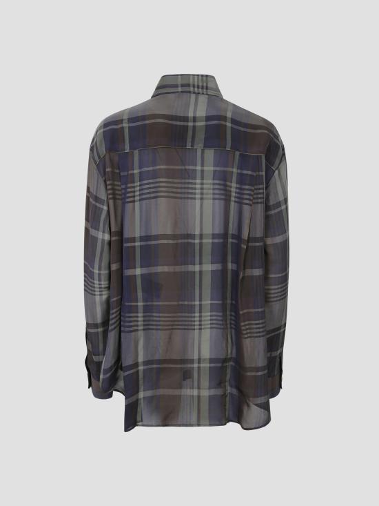 26SS 더프랭키샵 셔츠 CHFS21514888 NAVY TARTAN - THE FRANKIE SHOP