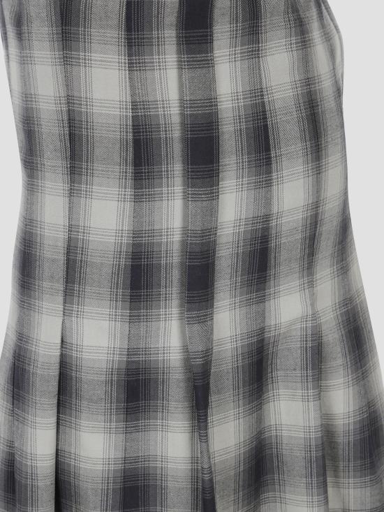 26SS META CAMPANIA 미디 스커트 CHK007COCH0016B1W GREY BLK - META CAMPANIA