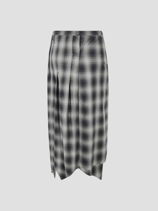 26SS META CAMPANIA 미디 스커트 CHK007COCH0016B1W GREY BLK - META CAMPANIA