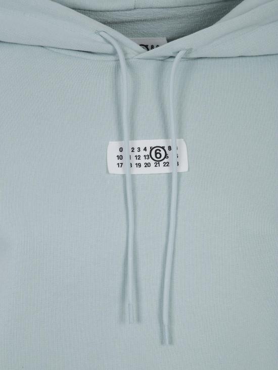 26SS MM6 메종마르지엘라 코튼 후디드 스웨트셔츠 S52GU0235M25025 544 TURQUOISE - MM6 MAISON MARGIELA