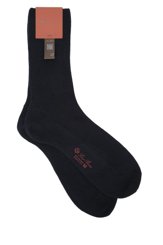 26SS 로로피아나 양말 FAQ4207 W000 BLUE NAVY