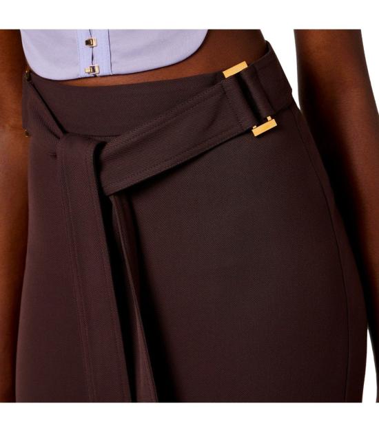 26SS 엘리자베타프랜치 롱 스커트 GO17361E2 644 38 Brown - ELISABETTA FRANCHI